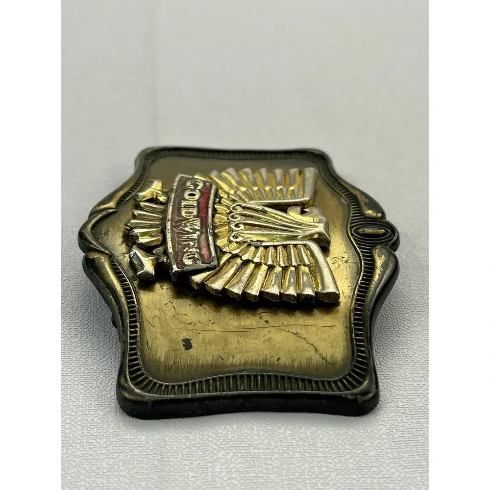 Vintage 1978 AHM Goldwing Eagle Belt Buckle Brass Tone Motorcycle Biker USA